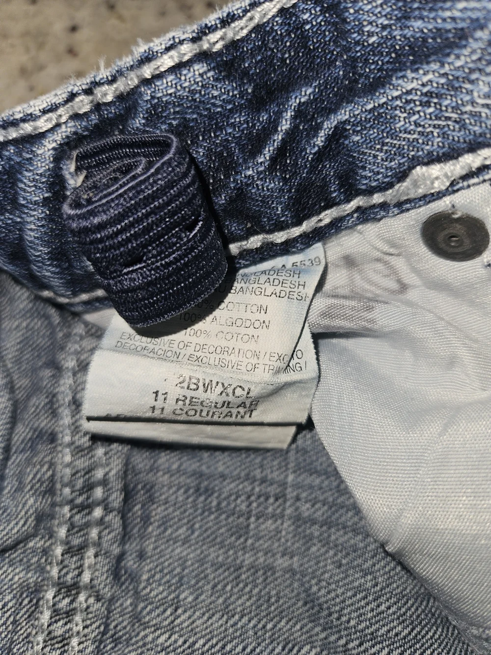 Wrangler 20X Kids Dark Blue Distressed Denim Jeans
